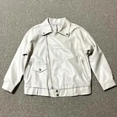 未使用級✨【Futier Land】オフホワイト レザージャケット 革ジャン・M