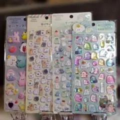 オバケーヌ　マシュマロ・ミニマシュマロ・うるちゅるポップシール4枚セット②