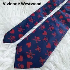 【激レア】ヴィヴィアンウエストウッド ネクタイ スカル ハート ネイビー