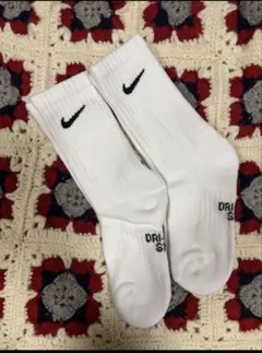 2セット　Nike ホワイト ソックス ロゴ入り　21〜23センチ
