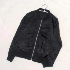 美品 MA-1 ブルゾン ジャケット ミリタリー 定番 ブラック 黒 S〜М相当