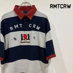 RMTCRW ロマンティククラウン　ポロシャツ ボーダー 刺繍ロゴ M 韓国のサムネイル
