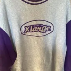 XLARGE グレー/パープル スウェット