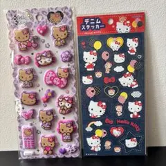 【正規品】　日焼けキティ　マシュマロ　シール　ハローキティ　デニムステッカー