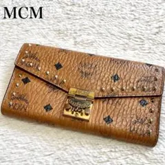 希少 MCM ゴールド金具 スタッズ ヴィセトス ラウンドファスナー 長財布のサムネイル