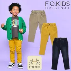 新品！F.O.KIDSベージュ ゴムウエスト パンツ 100cm