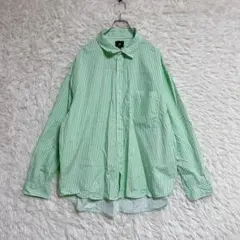 【H&M】ストライプシャツ (XL) オーバーサイズフィット コットン100%