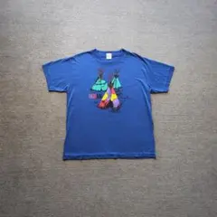 80s 西ドイツ製 インディアン Tシャツ シングルステッチ 青 レア