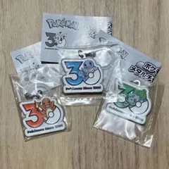 ポケモン30周年 メタルチャームマスコット 御三家