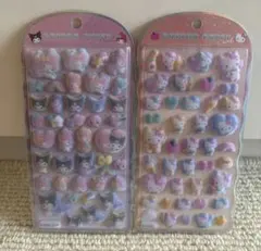 コットンパフィーシール2種セット　キティ　マイメロクロミ　新品