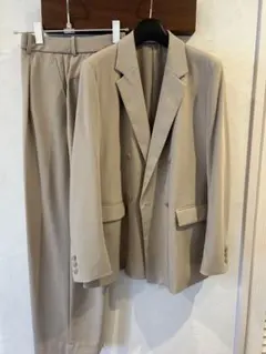 ユニクロ　ダブルジャケット&タックワイドパンツ　セットアップ　2024SS