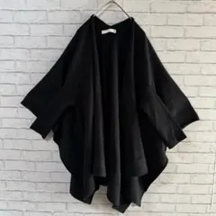 Bou jeloud ブージュルード ポンチョ マント カーディガン 変形 黒