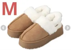 しまむら choco モリノリンクル 起毛ムートンサボ ブラウン Mサイズ 新品