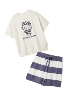 ジェラートピケ　ハローキティ　ルームウェア　　スムーズィー　セットアップ