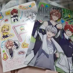 カラフルピーチミニクリアファイル、ミニノートセット