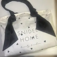 SNIDEL HOME オーガニックキャンバストート-BIG- ハート ブラック