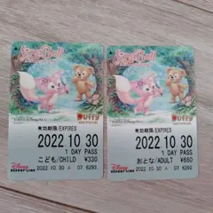 ディズニーリゾートライン　フリーきっぷ2枚のサムネイル