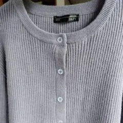 SHEIN　DAZY 薄紫 リブ編みクロップド カーディガン長袖 M