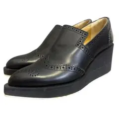 【美品】ZUCCA ズッカ■厚底■ウェッジソール■ウィングチップ■レザー【L】のサムネイル