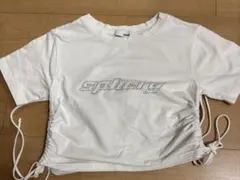 ANAPアナップ ラインストーン ロゴ白ショートTシャツチビTダンスシーインのサムネイル