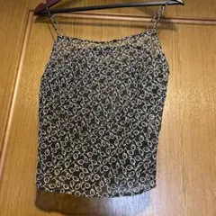 ボールジィ　黒　刺繍キャミソールBALLSEYのサムネイル