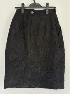 正品 CHANEL 香奈儿 裙子 山茶花 COCO标志 总花纹