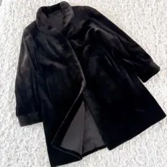 SAGA MINKサガミンク　シェアードミンク　ロング　ブラック　銀タグ