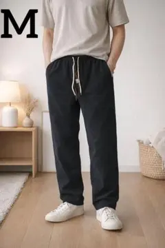 特価❕コーデュロイ パンツ ブラック ゆったり 薄手 M