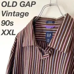 90s OLD GAP オールドギャップ マルチストライプ アメリカ古着ゆるダボ