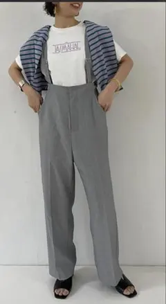 omekashi オメカシ サスペンダーパンツ　スラックス　グレーのサムネイル