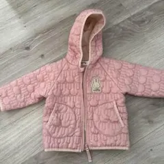 miffy フード付きキルティングアウター ピンク