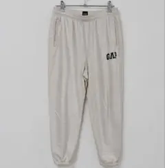 GAP スウェットパンツ アイボリー ロゴ