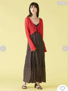 LILY BROWN ドレープラッフルキャミワンピース チェック - メルカリ