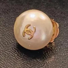 香奈兒 耳環 單邊 珍珠 雙C標誌 96A