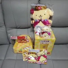 ポムポムプリン ぬいぐるみ クッション かき氷機 クリップセット
