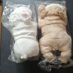永谷園 ブルドッグ ぬいぐるみ リアールちゃん + リールくん 2個セット