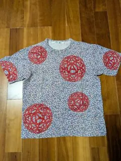AD2003 コムデギャルソンオム 田中オム フェザープリント 半袖Tシャツ 