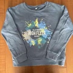 裏起毛 デザイントレーナー 140 ブルー