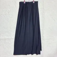 インディヴィ　黒のタイトロングスカート【38】　上品