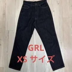 【GRL】デニム　ネイビー　インディゴ　XSサイズ　テーパードパンツ