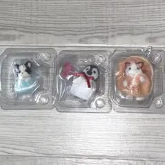 シルバニアファミリー キラキラくじ G賞ペンギン、ラテネコ、フレブル 3点セット