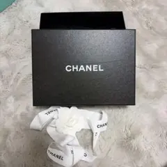 CHANEL ギフトボックス 黒 カメリアリボン付　バッグ財布用　インテリア