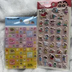 クレヨンしんちゃん タイルシール ぷっくりステッカー　シール　スシール帳