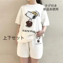 ジェラートピケ　SNOOPY ジャガードプルオーバー＆ショートパンツ　スヌーピー