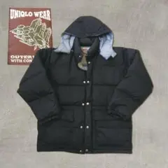 90s OLD UNIQLO ユニクロ 鳥タグ ブラック ダウンジャケット L