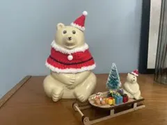 ブラックフライデーセール　しろくま貯金箱　ミニくまちゃん　クリスマスセット