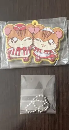 ハム太郎　ラバーマスコット2　ガチャガチャ トラハムくんとトラハムちゃん