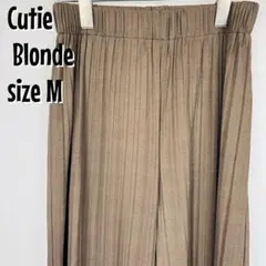 【0254】Cutie Blonde プリーツ ワイドパンツ ブラウン M