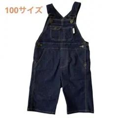 BEAMS miniダークブルーデニムオーバーオール(ショート)100サイズ