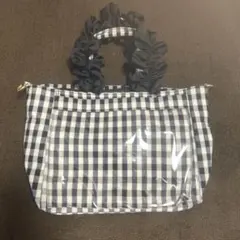 痛バッグ　ザッカマートA4 チェック黒